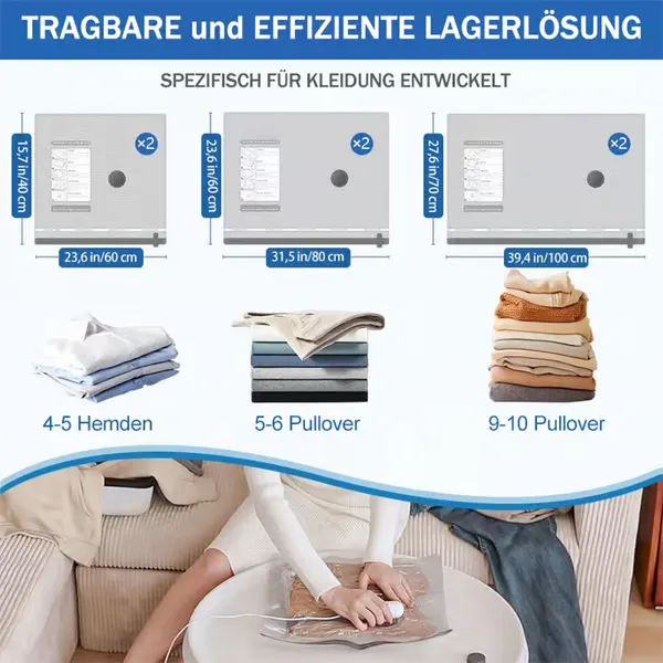 🎁 Hot Sale 49% OFF 🔥6-Pack USB Electric Vacuum Compression Bags – Save Space, Travel Light!