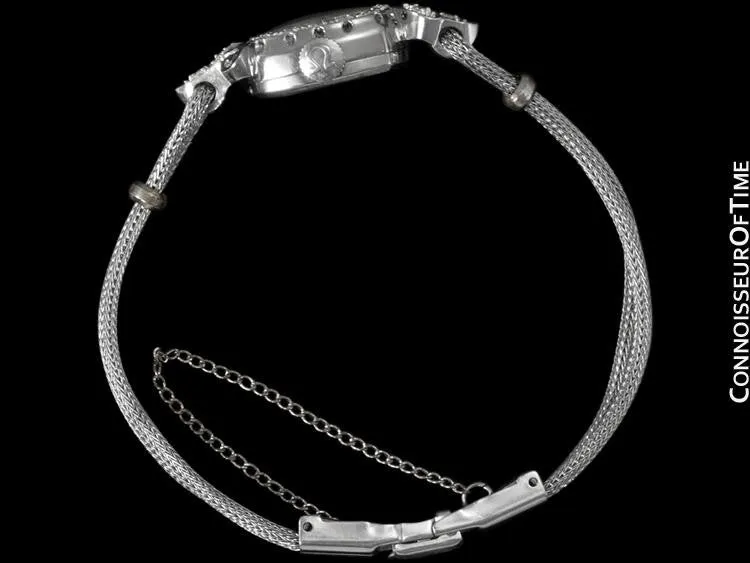 1961 Omega Vintage Ladies Watch - 14K White Gold & Diamonds