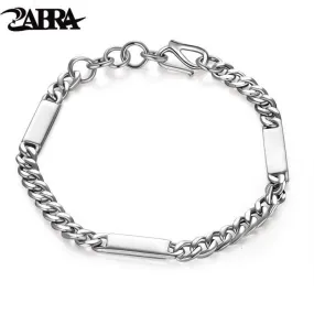925 Sterling Silver Bracelet for Vintage Handmade Jewelry Charm Gift Curb Chain Bracelet