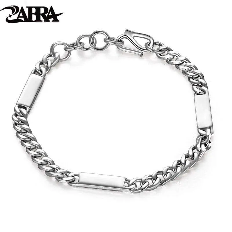 925 Sterling Silver Bracelet for Vintage Handmade Jewelry Charm Gift Curb Chain Bracelet