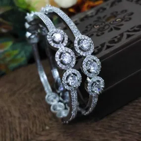 Aamrapali Silver Plated AD Bangle