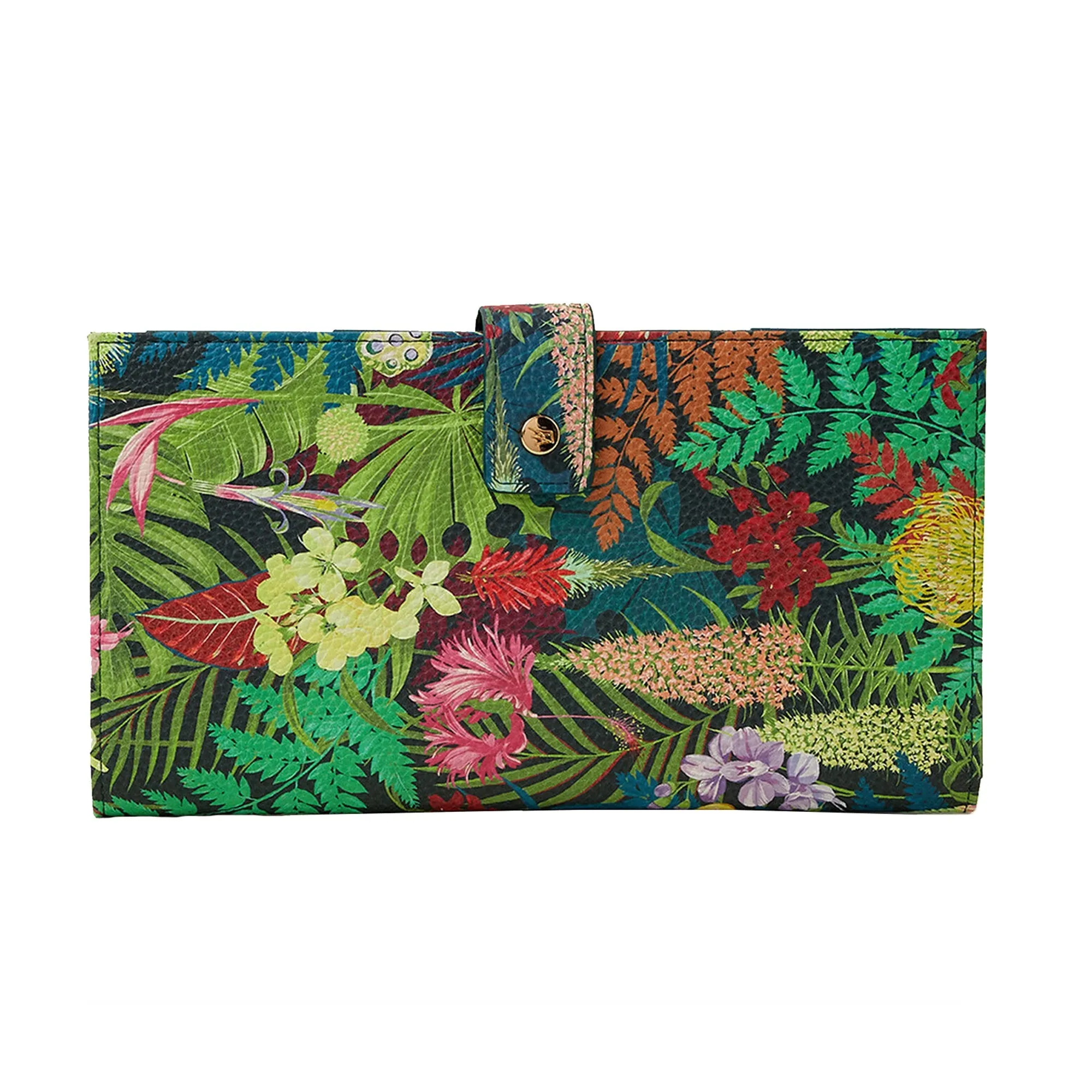 Accessorize London Women's Green Jungle Print Wallet