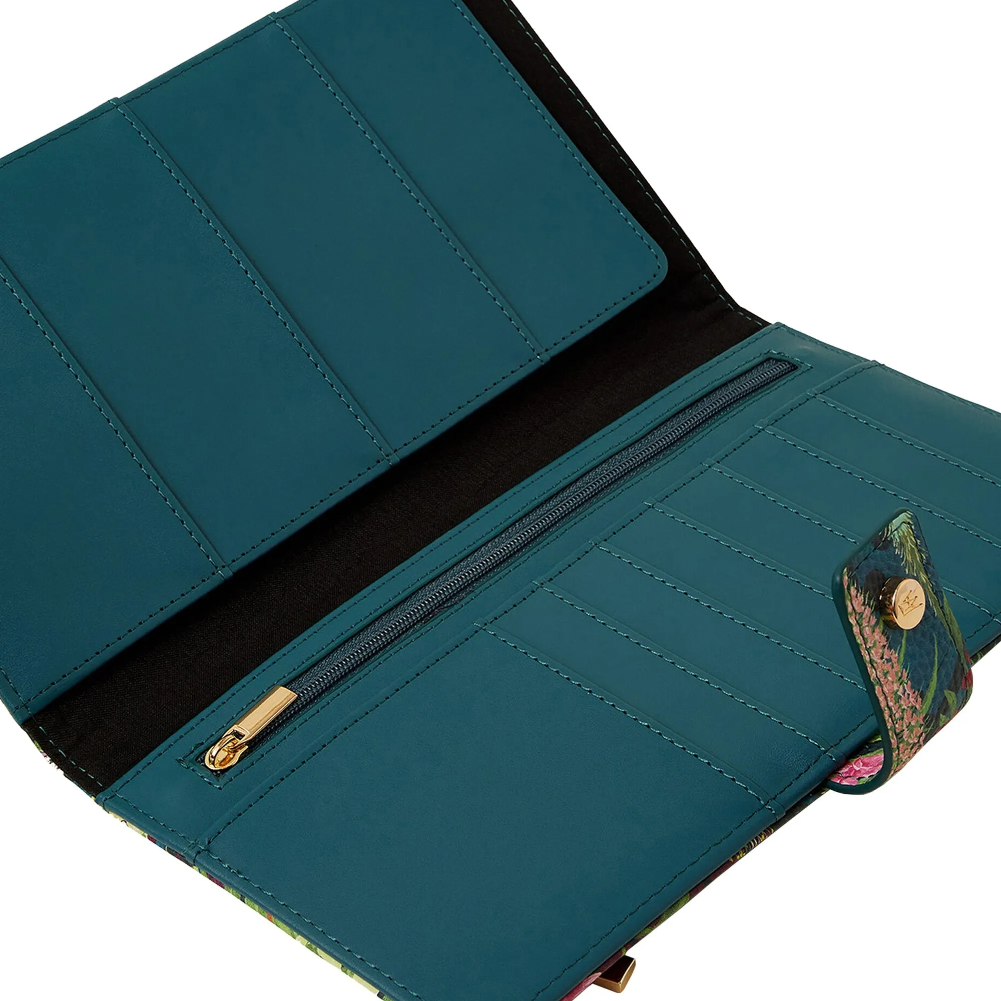 Accessorize London Women's Green Jungle Print Wallet