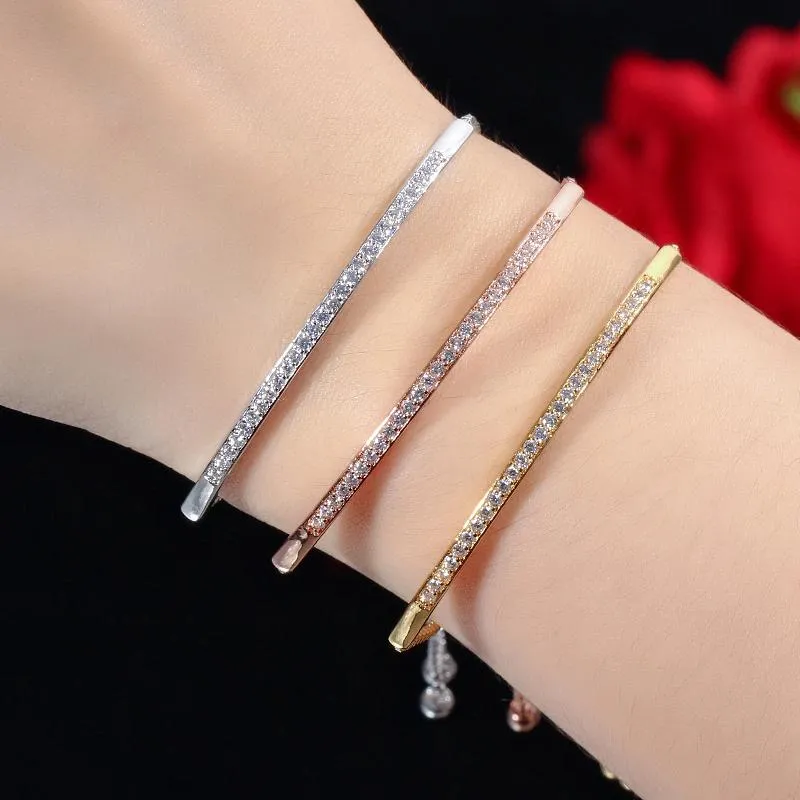 Adjustable Simple Bejeweled Bracelet