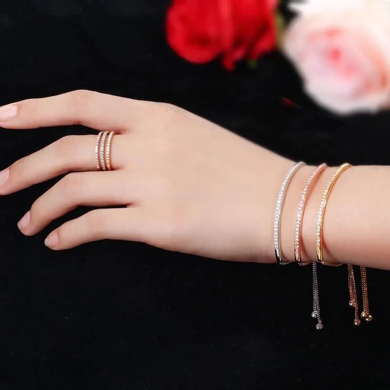 Adjustable Simple Bejeweled Bracelet