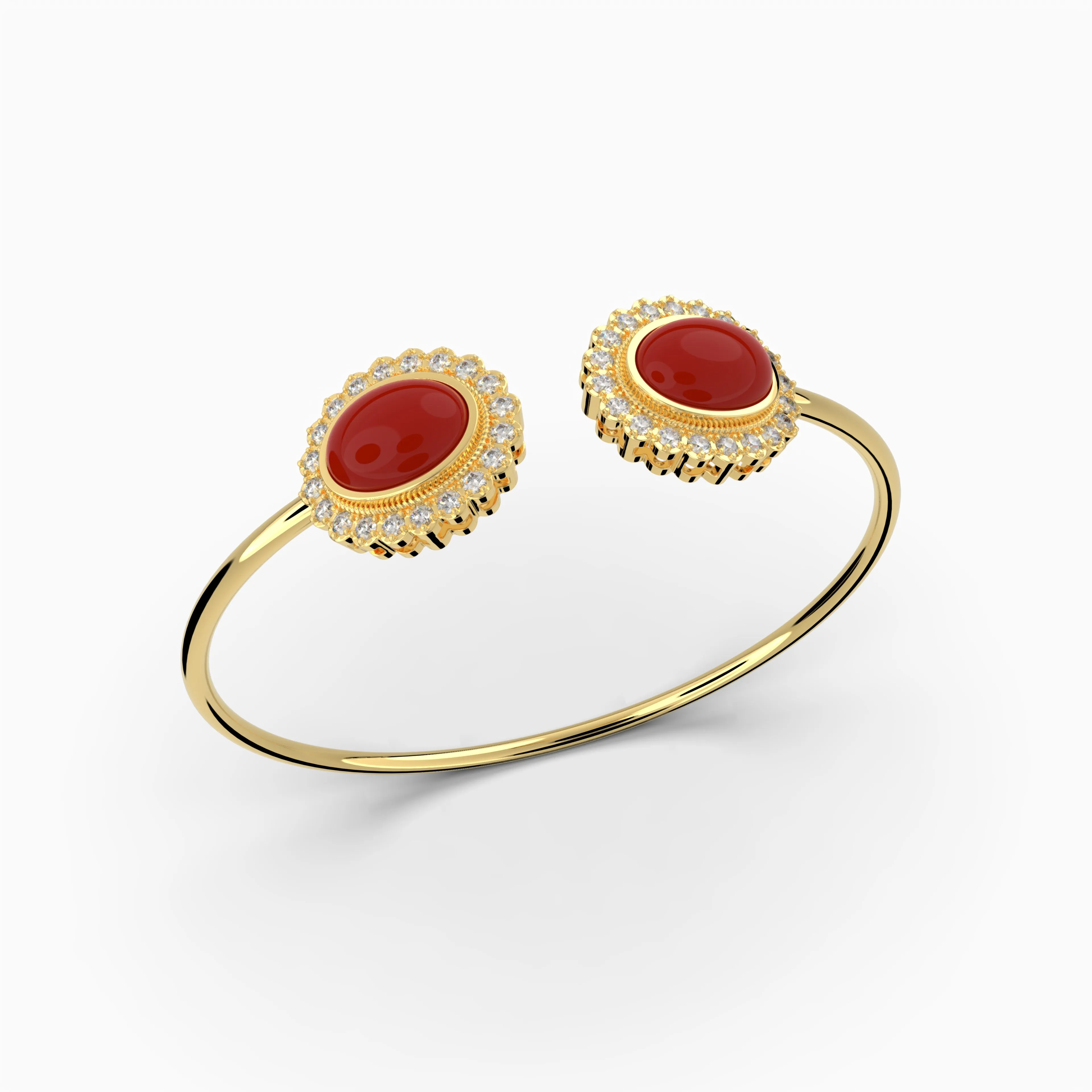 Agate Stone Bangle - Isla
