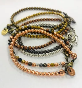 Beaded metal bracelets