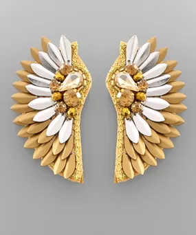 Beaded Wing Earrings