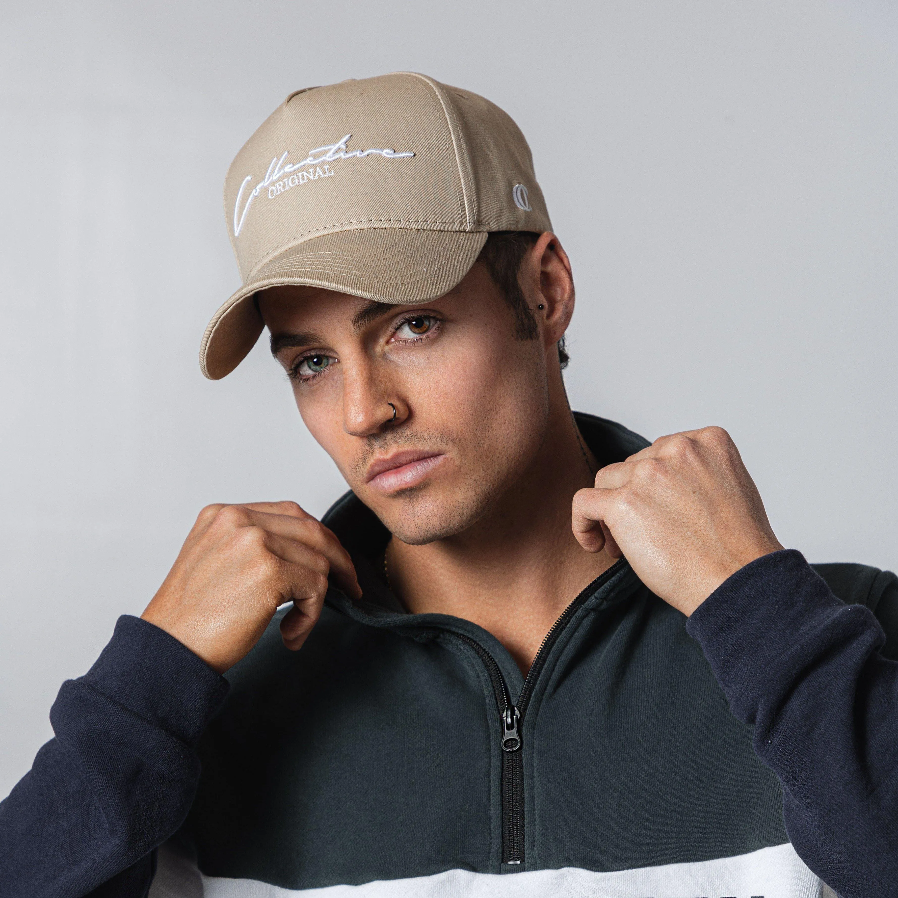 Beige Signature Snapback