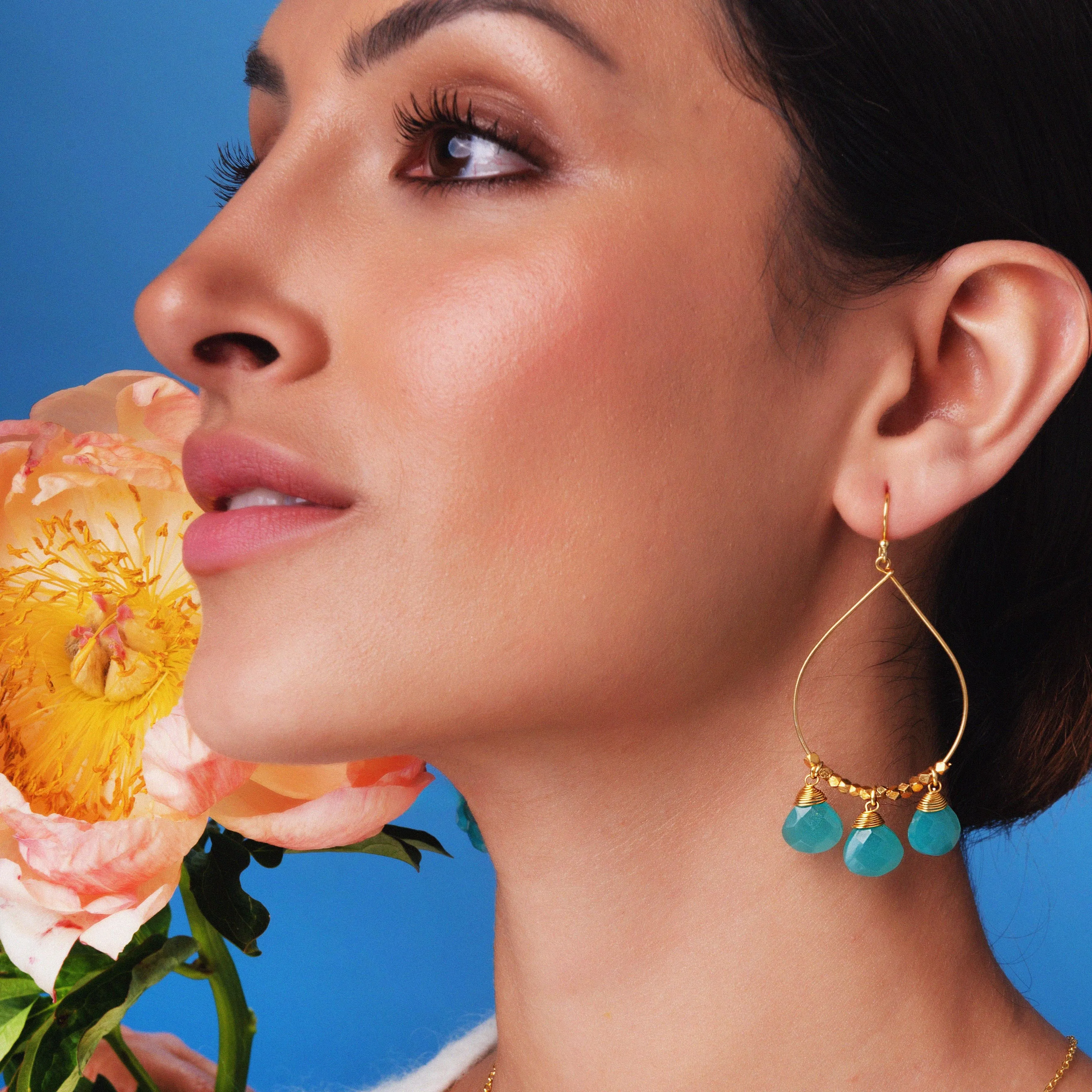 Bella Aqua Chalcedony Earrings