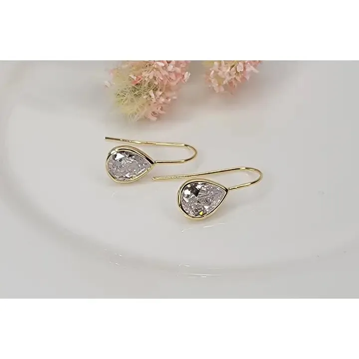 Betty Oh Gold Teardrop Fishhook Earrings