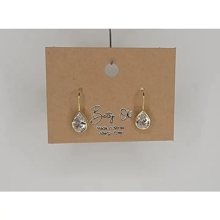 Betty Oh Gold Teardrop Fishhook Earrings