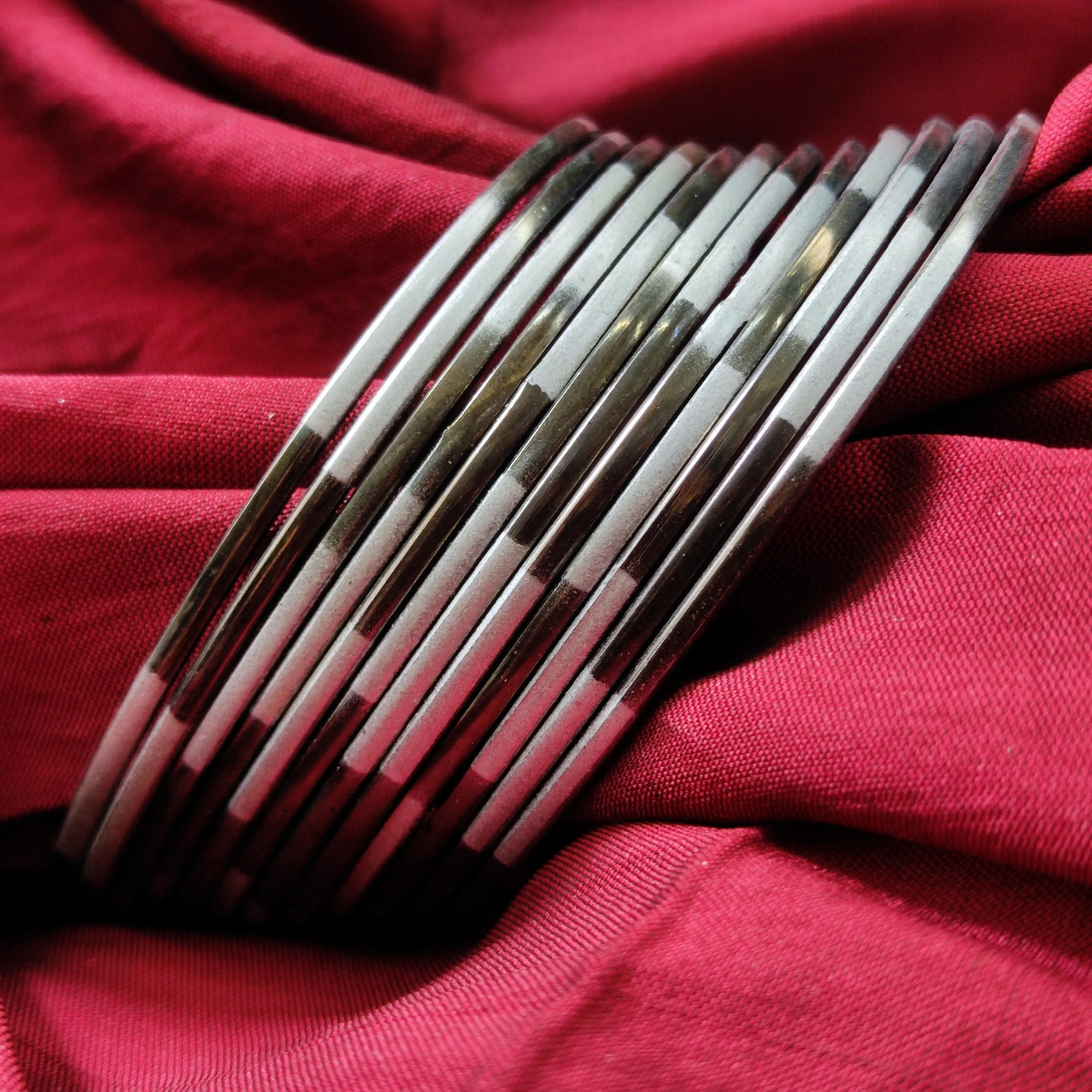 Bhavi Jewels Silver Plated Bangles Set