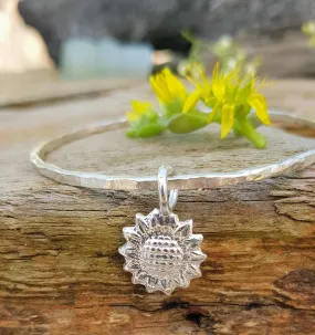 Big Sunflower Charm Bangle