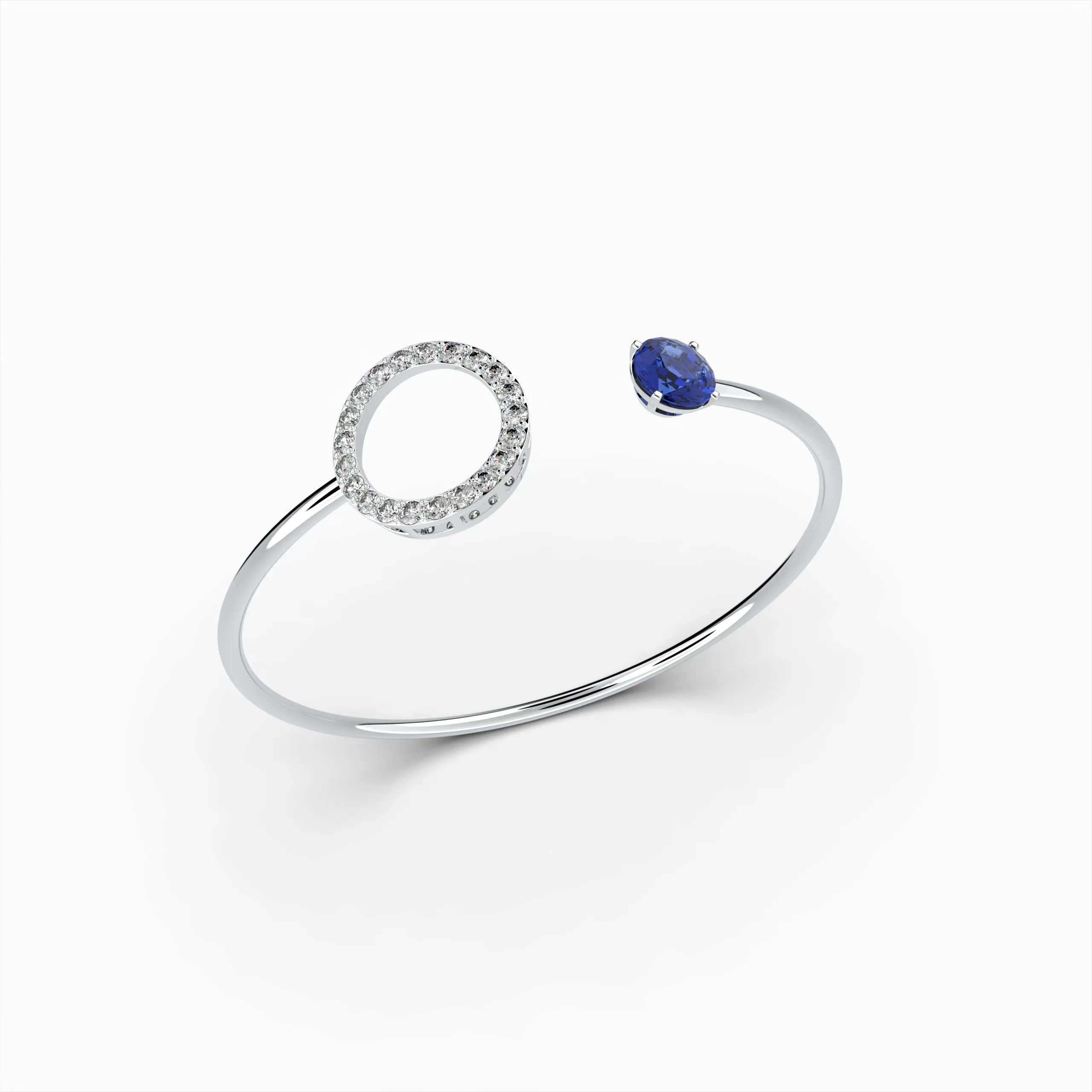 Blue Tanzanite Stone Bangles - Vera