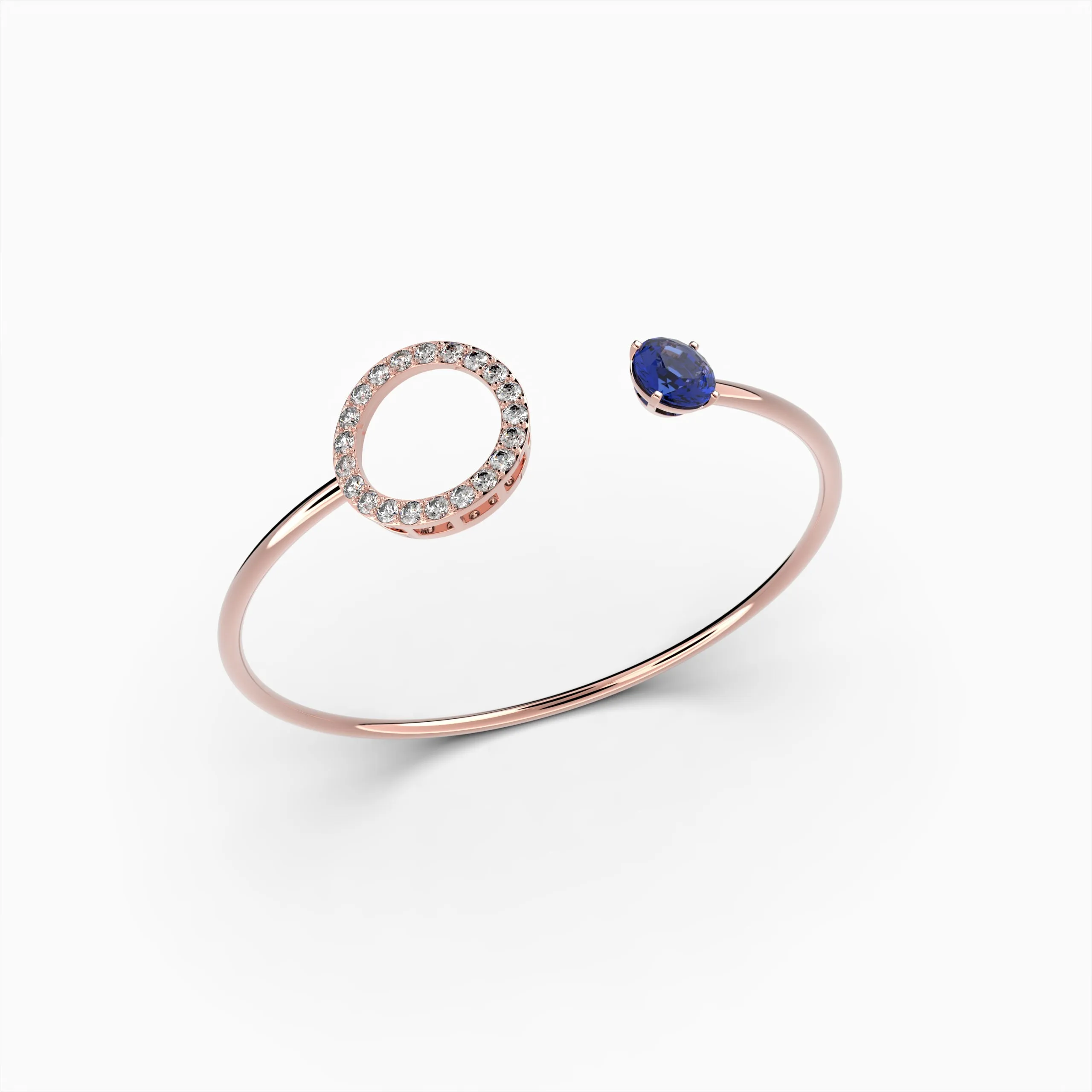 Blue Tanzanite Stone Bangles - Vera