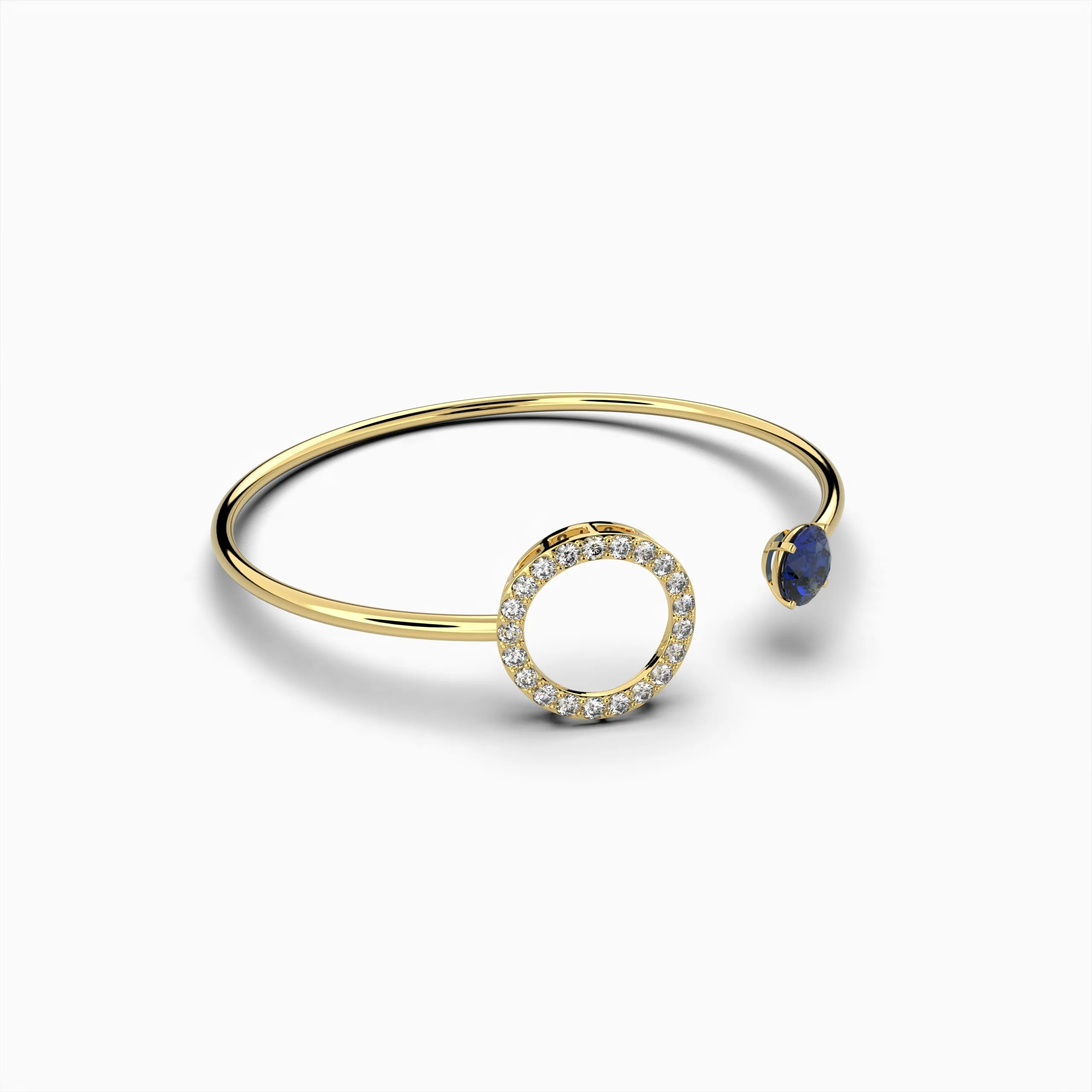 Blue Tanzanite Stone Bangles - Vera