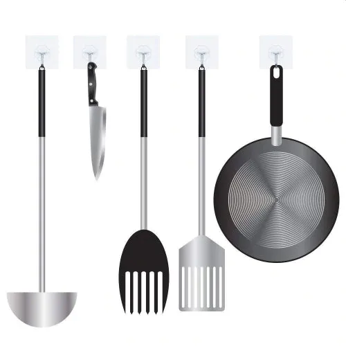 Clear Adhesive Wall Hooks