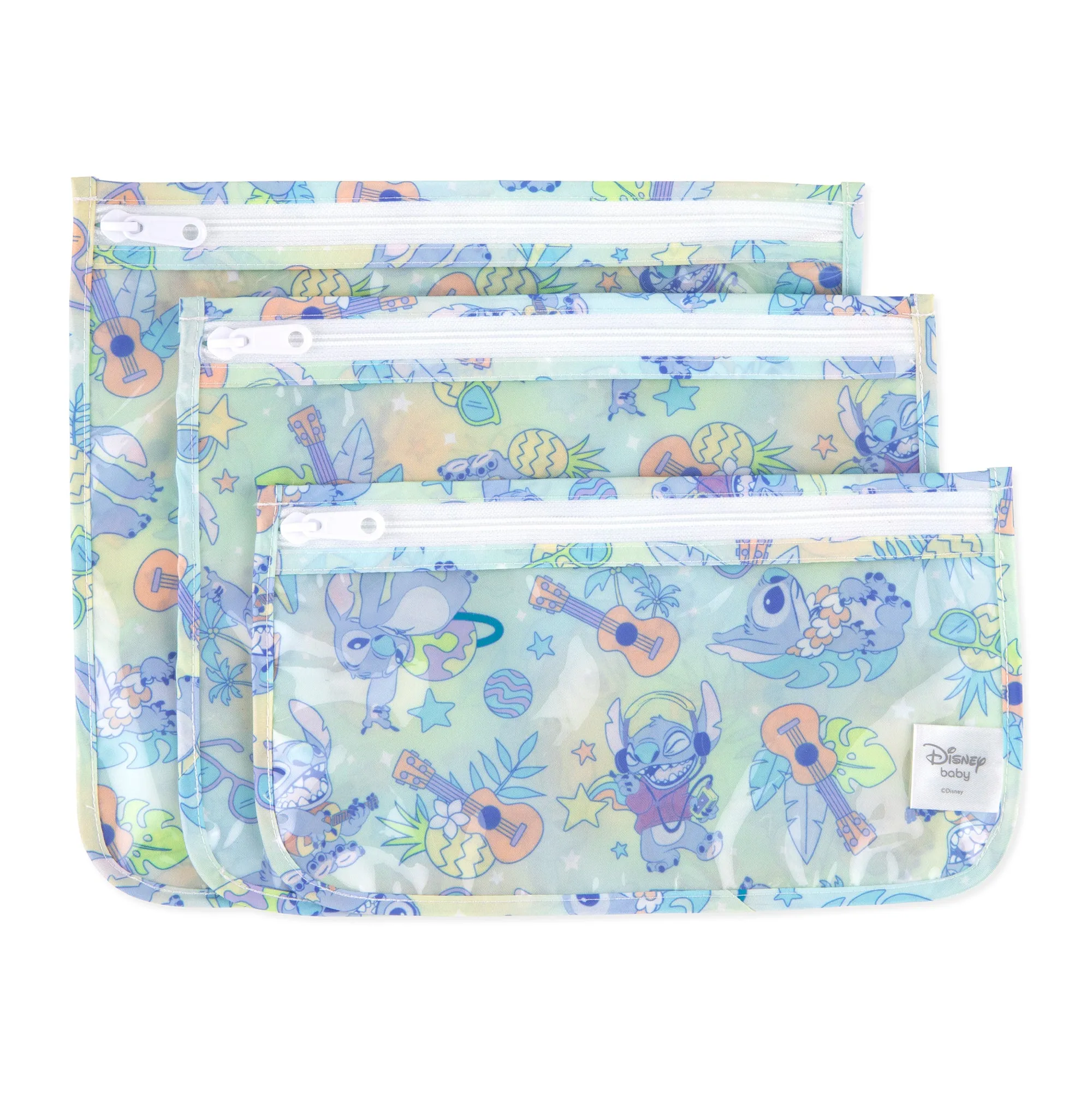 Clear Travel Bag 3 Pack: Aloha Stitch