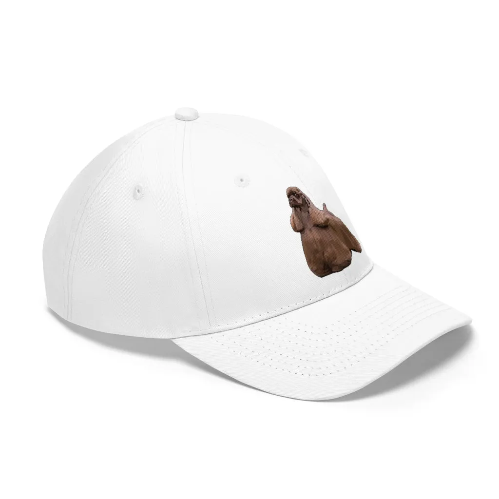 Cocker Spaniel Unisex Twill Hat, 10 Colors, One Size