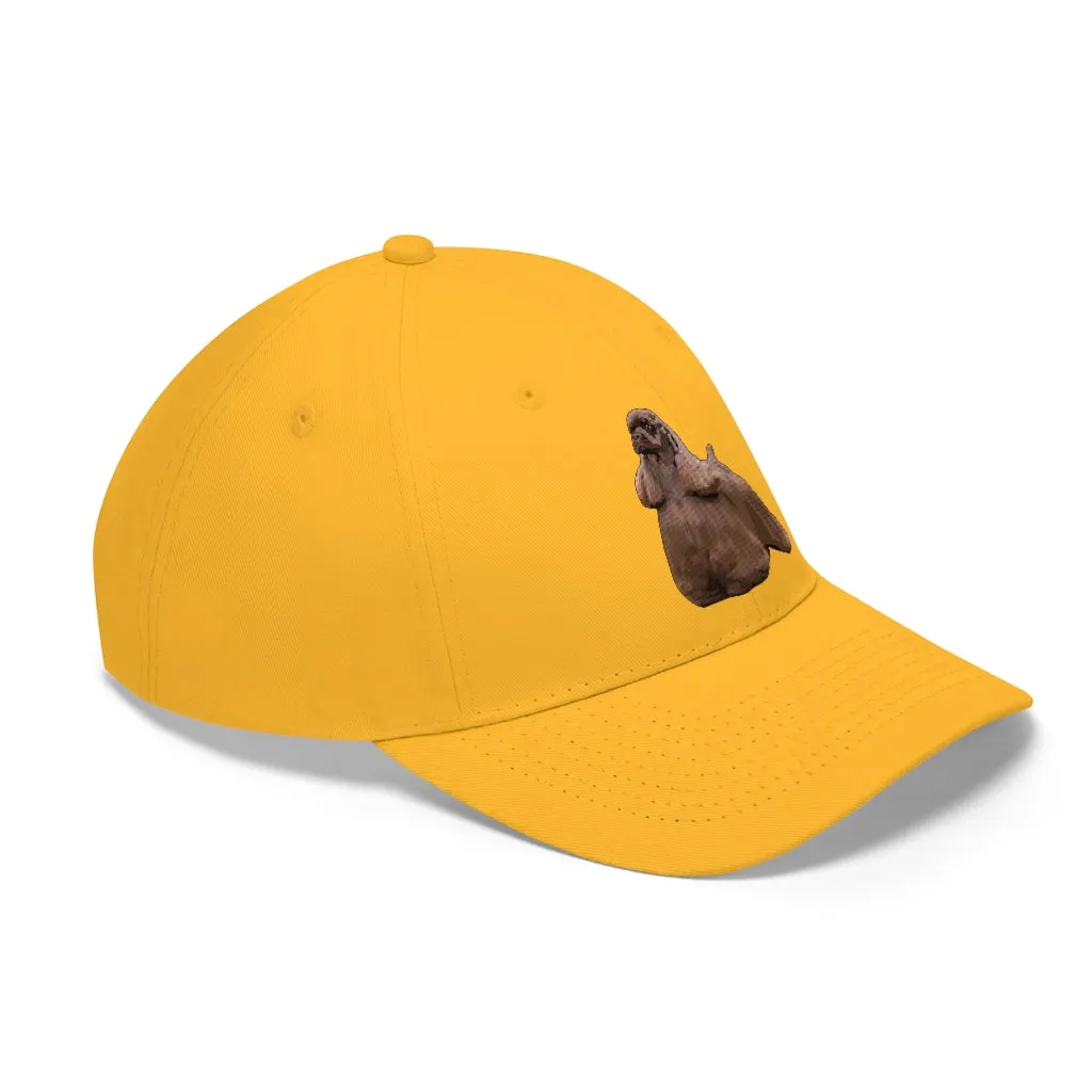 Cocker Spaniel Unisex Twill Hat, 10 Colors, One Size