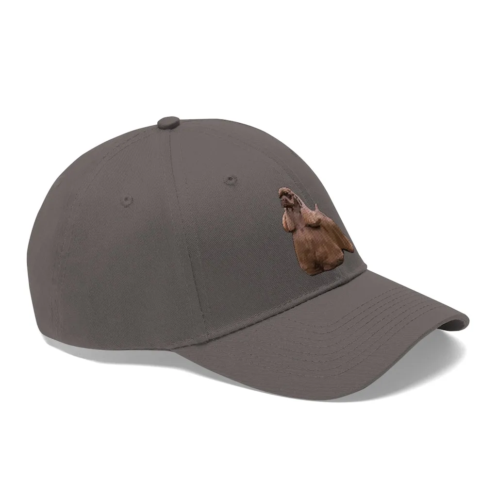 Cocker Spaniel Unisex Twill Hat, 10 Colors, One Size