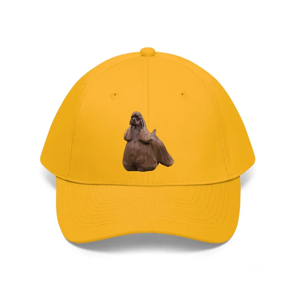 Cocker Spaniel Unisex Twill Hat, 10 Colors, One Size
