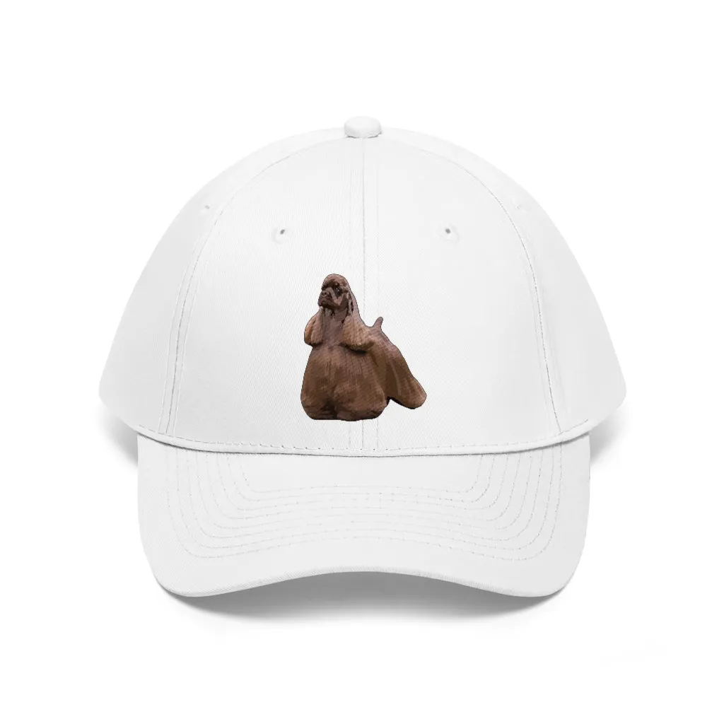 Cocker Spaniel Unisex Twill Hat, 10 Colors, One Size