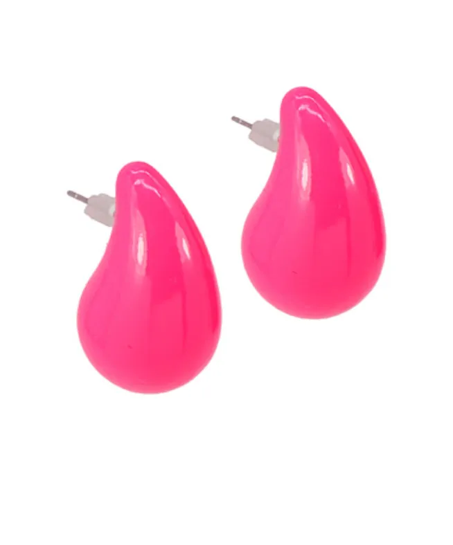 Color Coated Teardrop Earrings