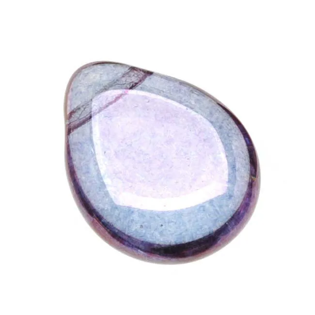 Czech Glass Beads Flat Pear Teardrops  - 16x12mm 'Transparent Amethyst Luster' (25 pcs)