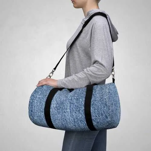 Duffel Bags, Deep Blue Denim Style Bag