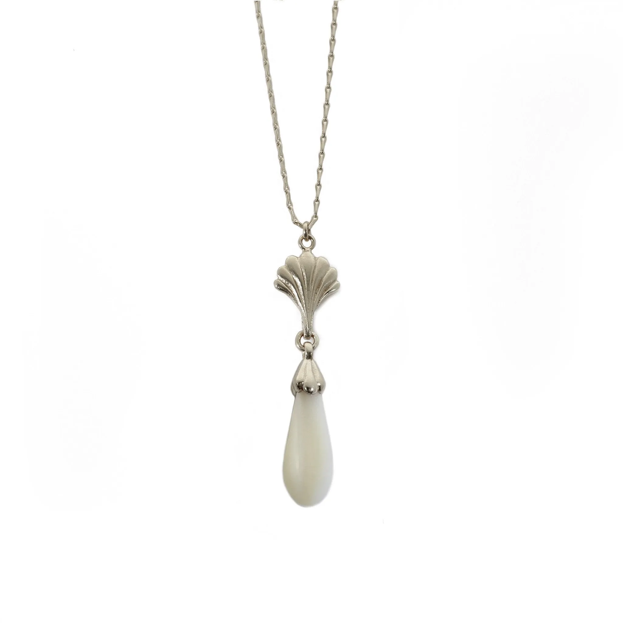 Facade Mother of Pearl Drop Necklace