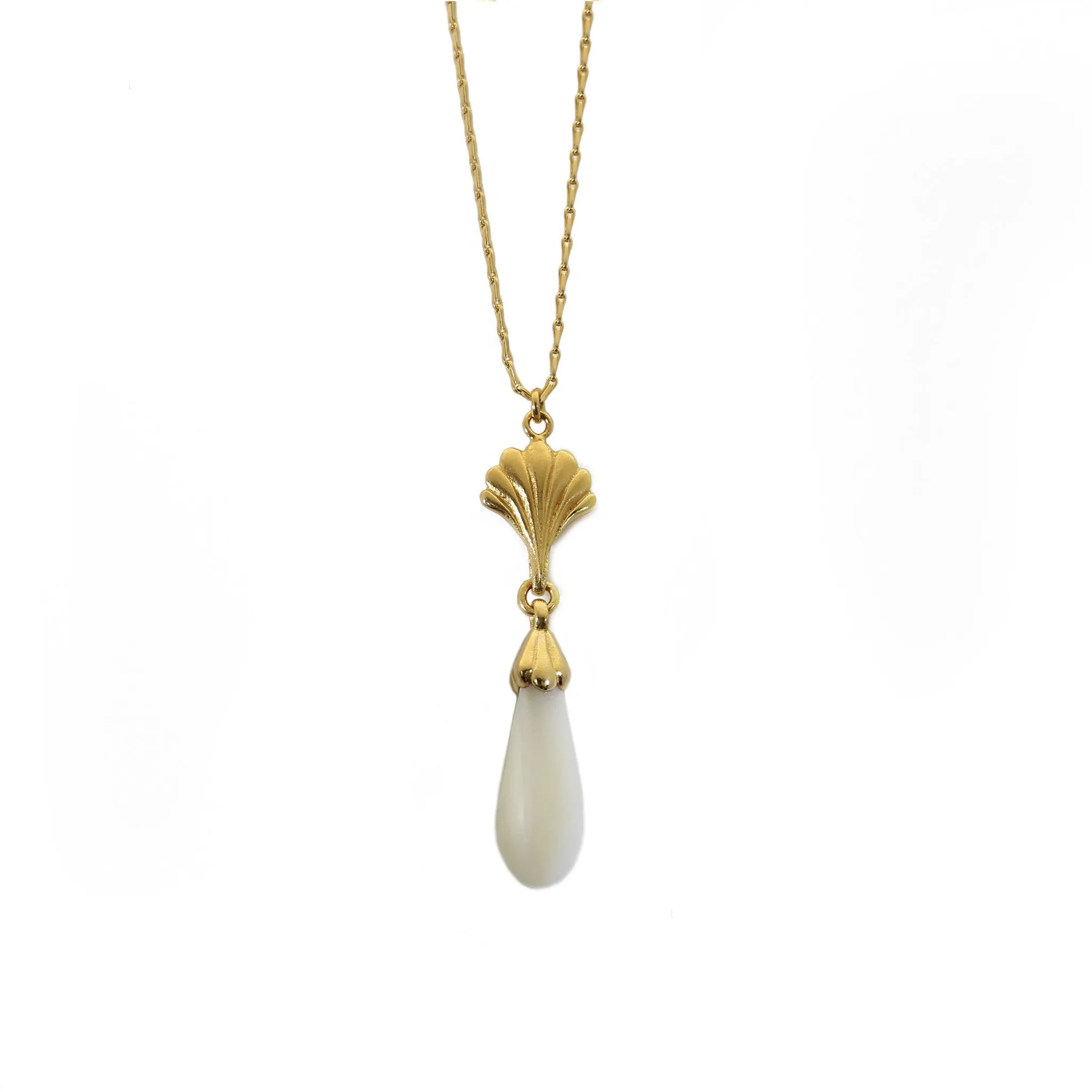 Facade Mother of Pearl Drop Necklace