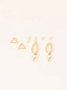 Geometric Earrings Set