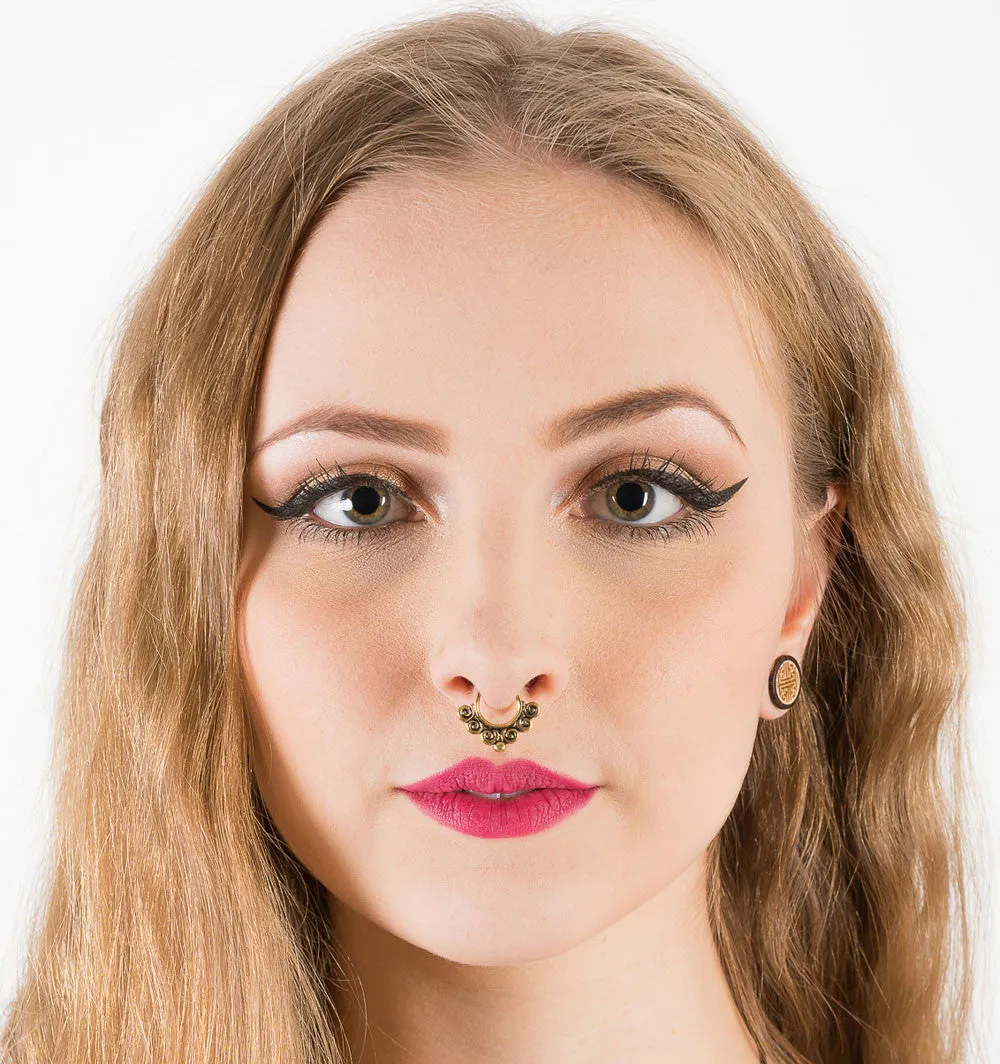 Geometric Maze Ear Tunnels - Wood