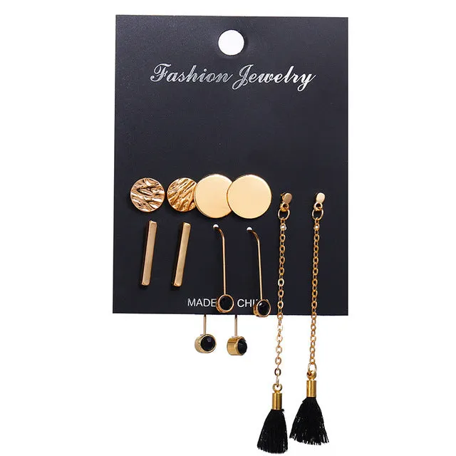 Geometric Tassel Dangle Earrings For Women