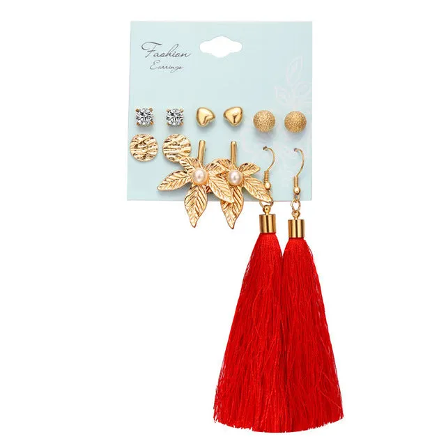 Geometric Tassel Dangle Earrings For Women