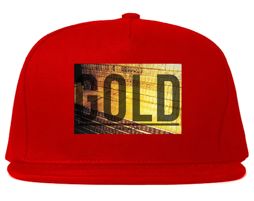 Gold Bricks Money Luxury Bank Cash Snapback Hat