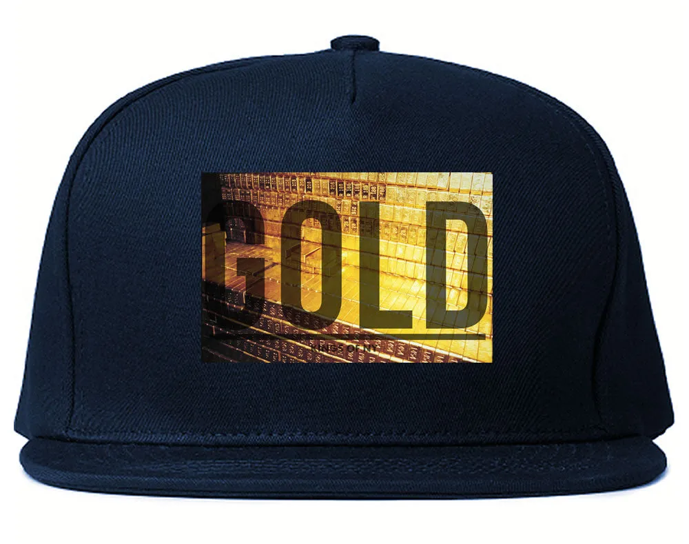 Gold Bricks Money Luxury Bank Cash Snapback Hat