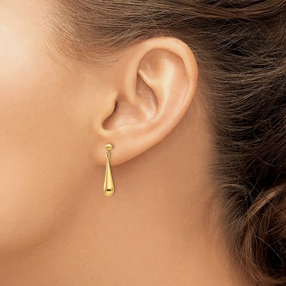 Gold Madi K Teardrop Dangle Post Earrings - Model SE712