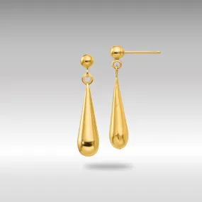 Gold Madi K Teardrop Dangle Post Earrings - Model SE712