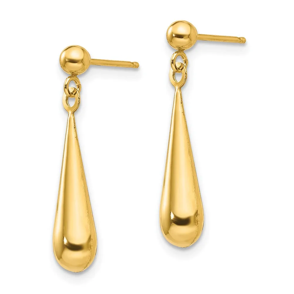 Gold Madi K Teardrop Dangle Post Earrings - Model SE712