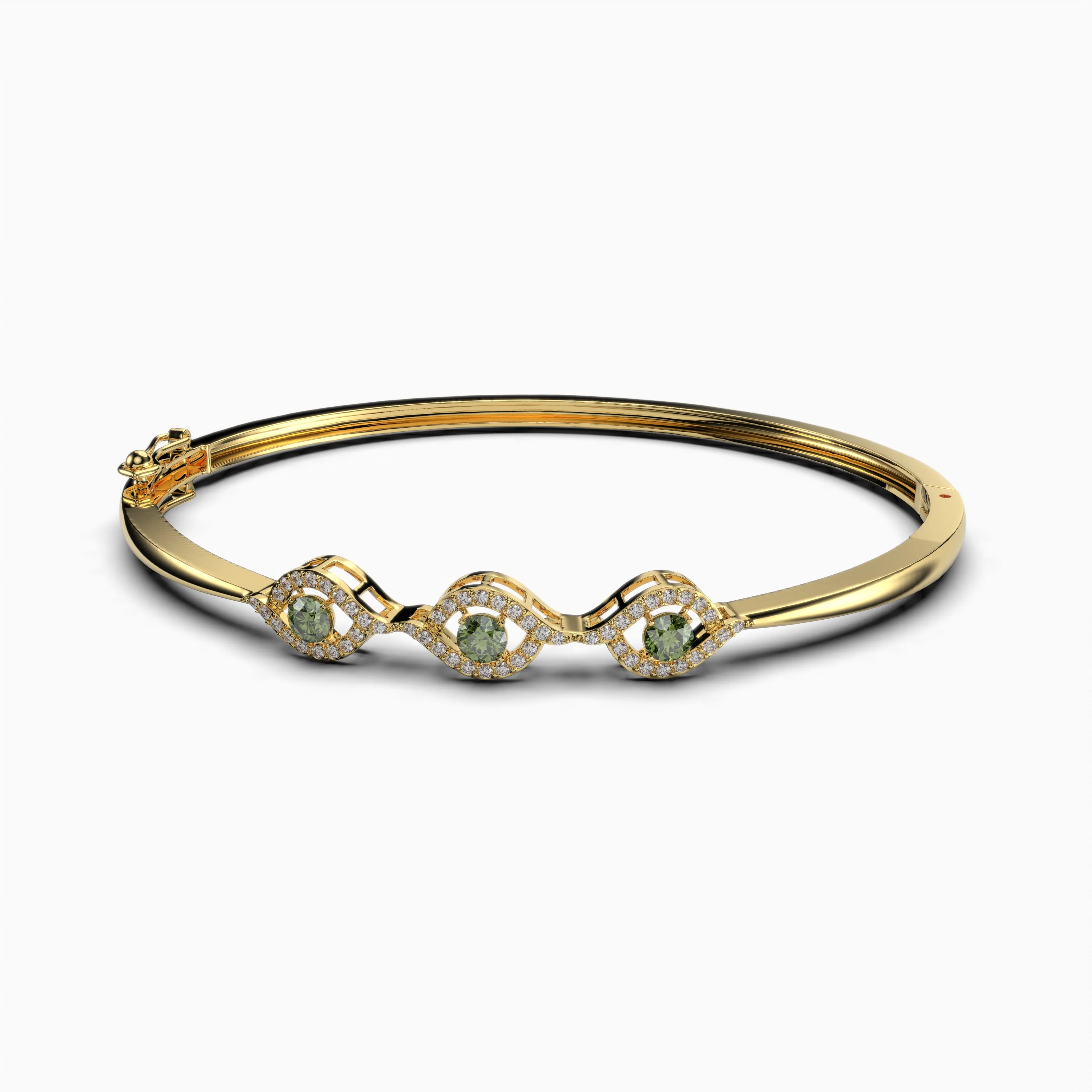 Green Amethyst Bangles - Everly