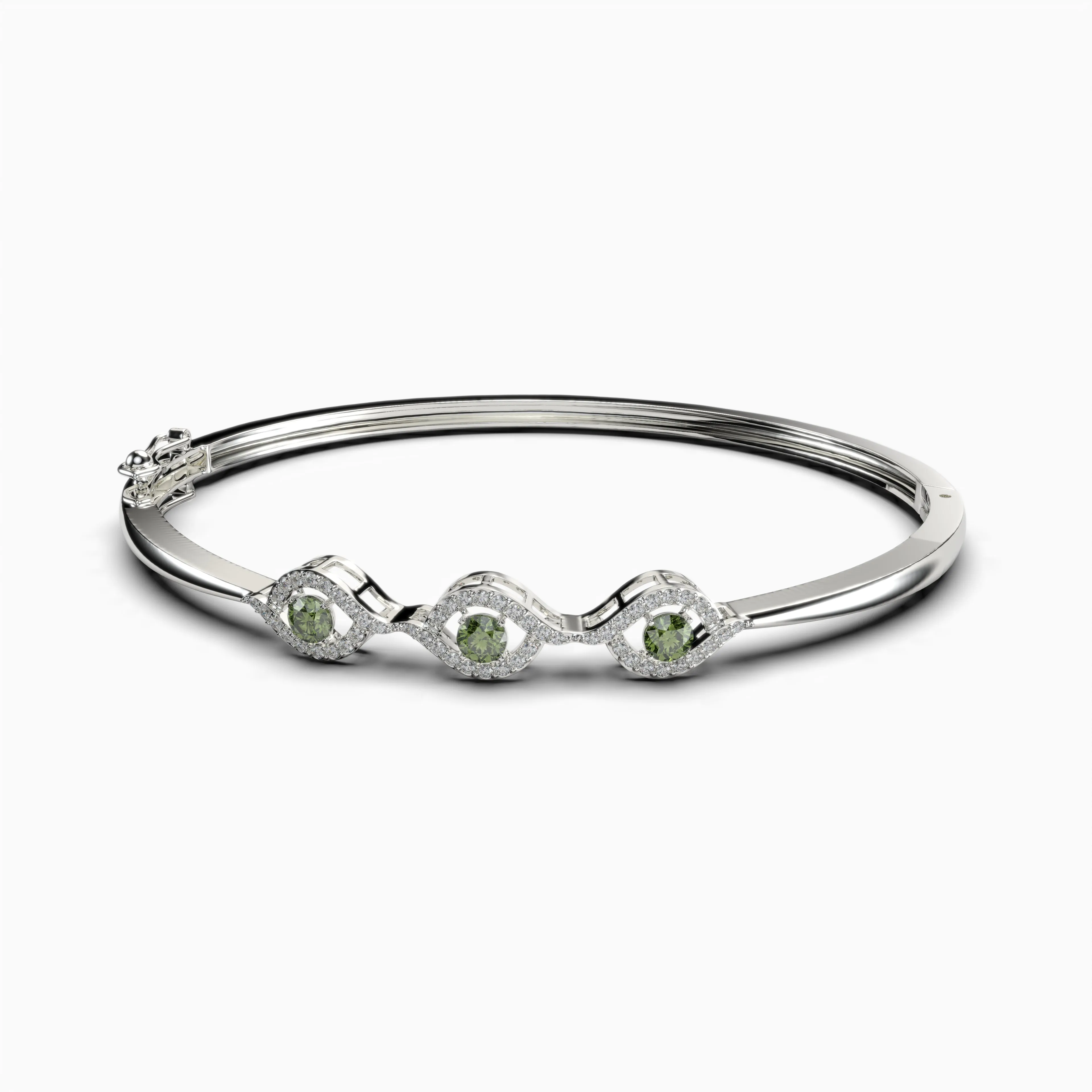 Green Amethyst Bangles - Everly
