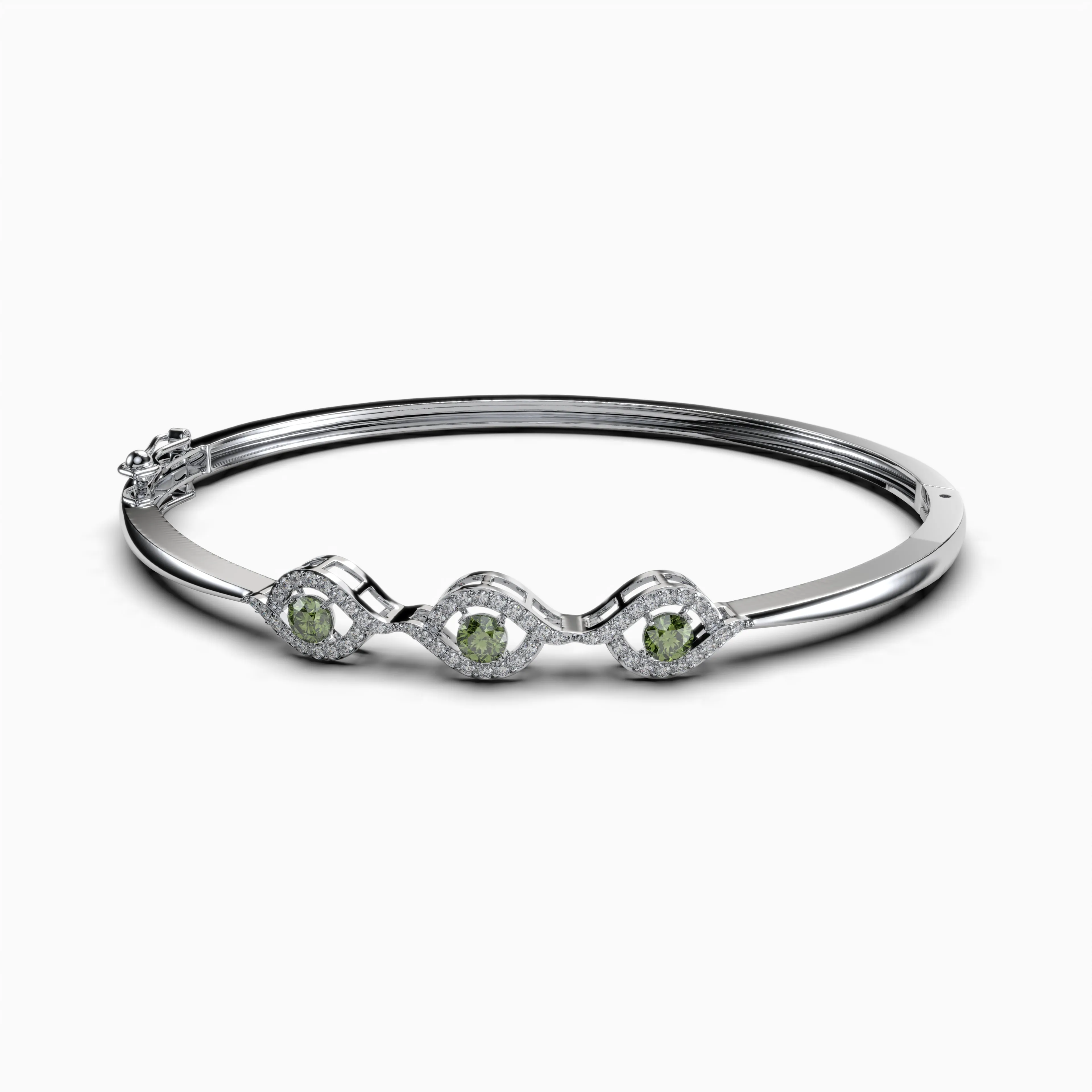 Green Amethyst Bangles - Everly