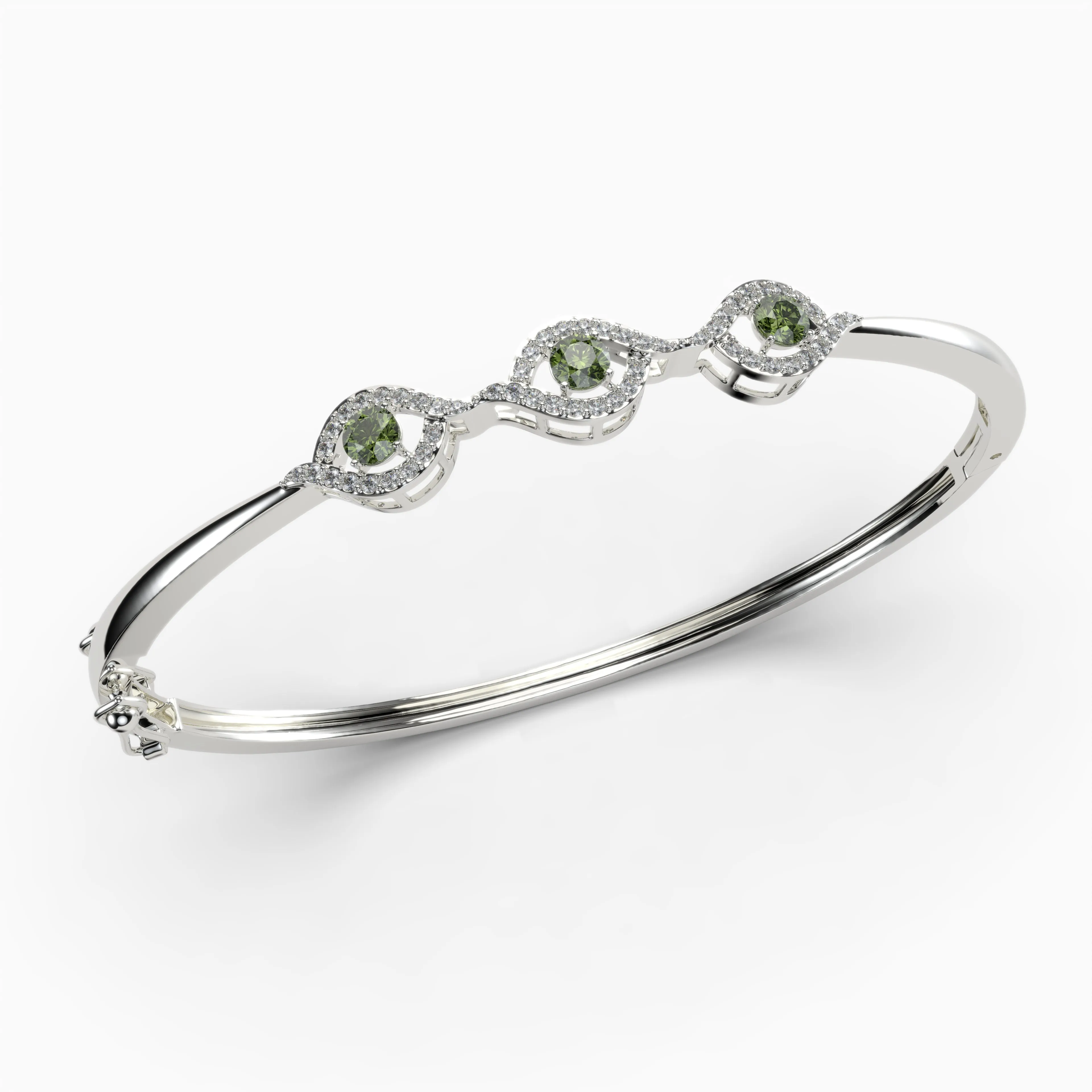 Green Amethyst Bangles - Everly