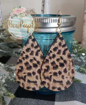 Hardboard Earrings Leopard Print