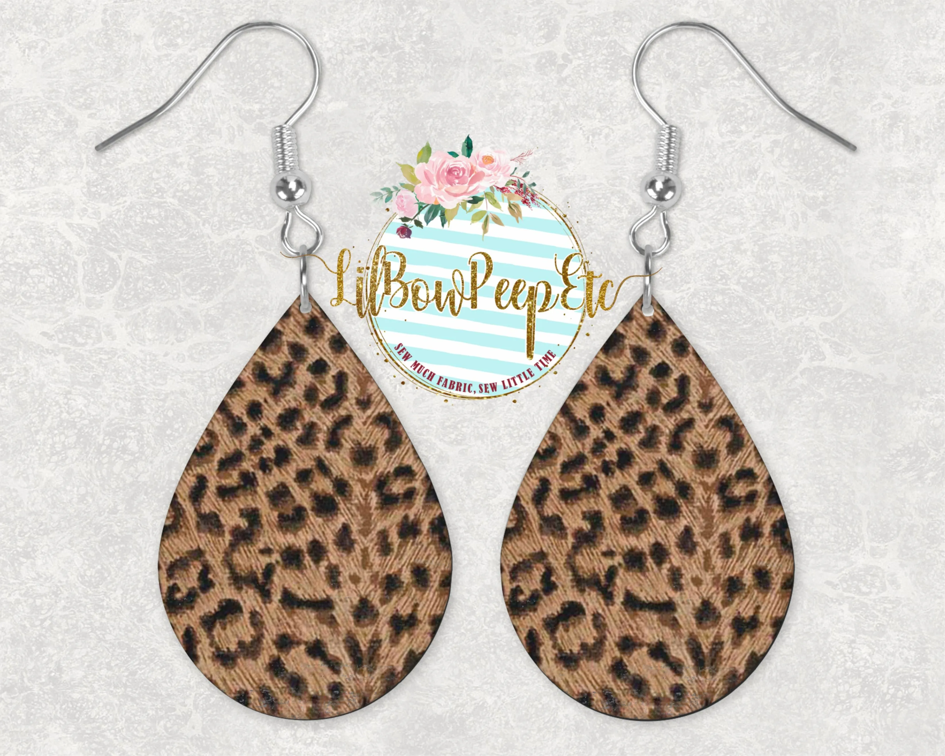 Hardboard Earrings Leopard Print