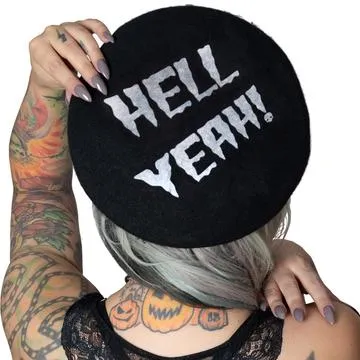 Horrorpops Hell Yeah Beret Hat