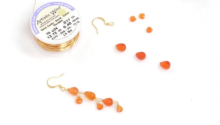 How to Make the Carnelian Drop Gemstone Earrings